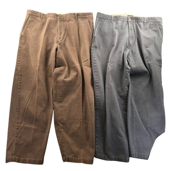 Two St. Johns Bay Men's Pants 42x32 Measured 39x30 Straight Leg - Picture 1 of 16